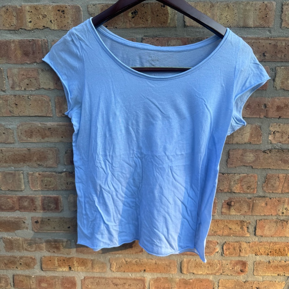 Eileen Fisher Light Blue Top Sz PM